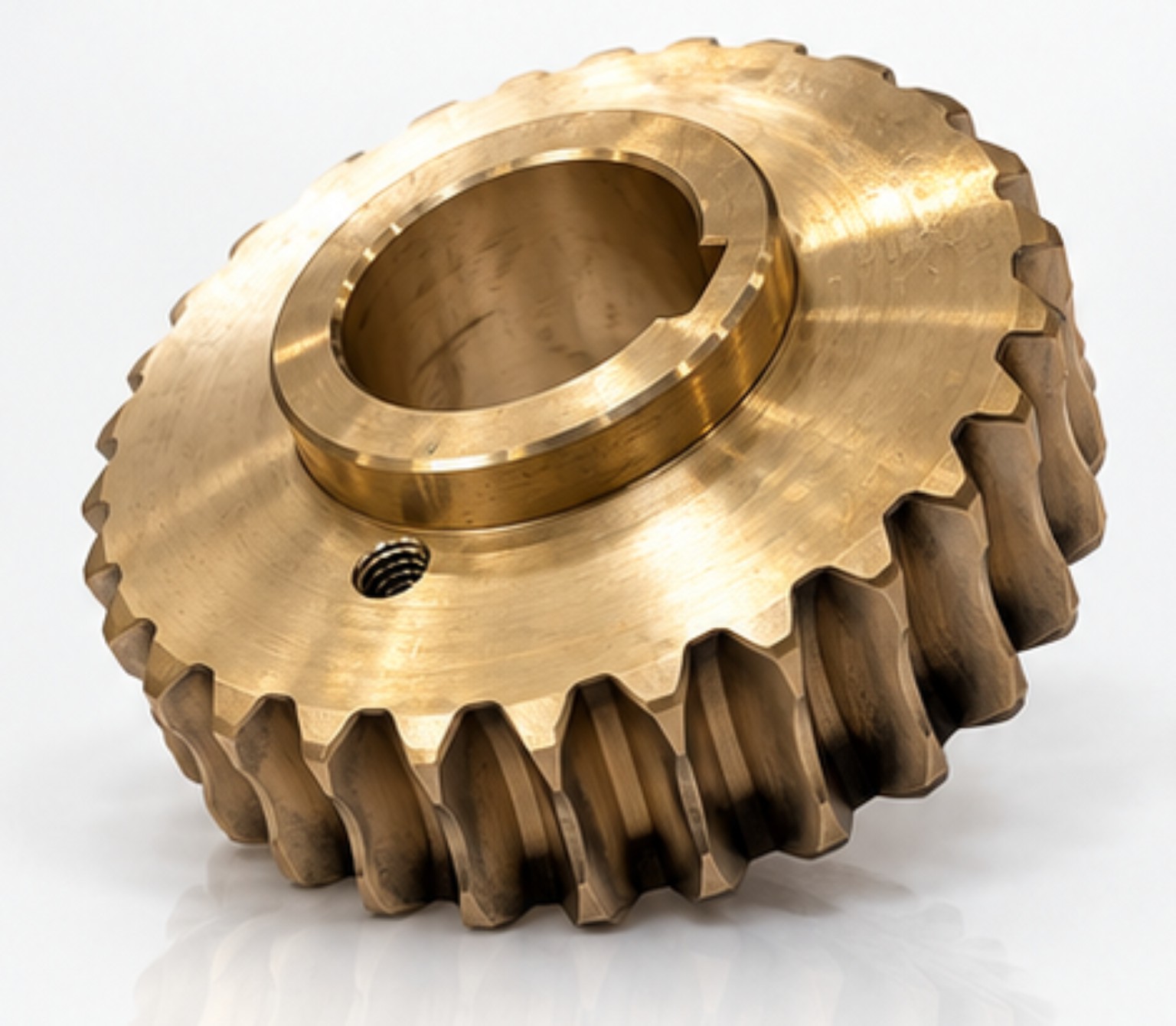 Precision machined worm wheel